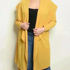 MUSTARD PLUS SIZE DUSTER